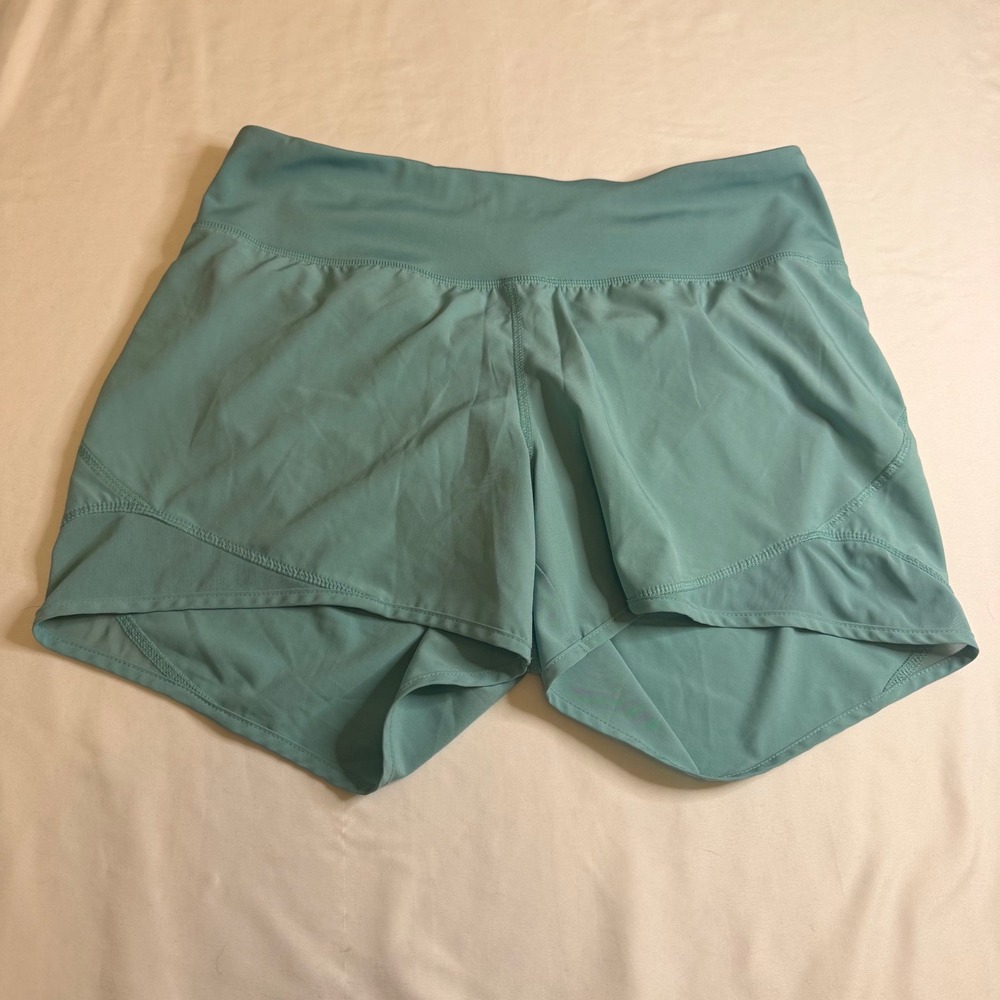 Old Navy Active Women Teal Green Mesh Panel Running Shorts Size Medium